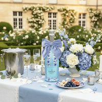 Thumbnail for Beau Bottles Blue Linen Bottle Bow