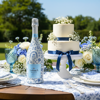 Thumbnail for Beau Bottles Blue Wedding Toile- Prosecco Collection