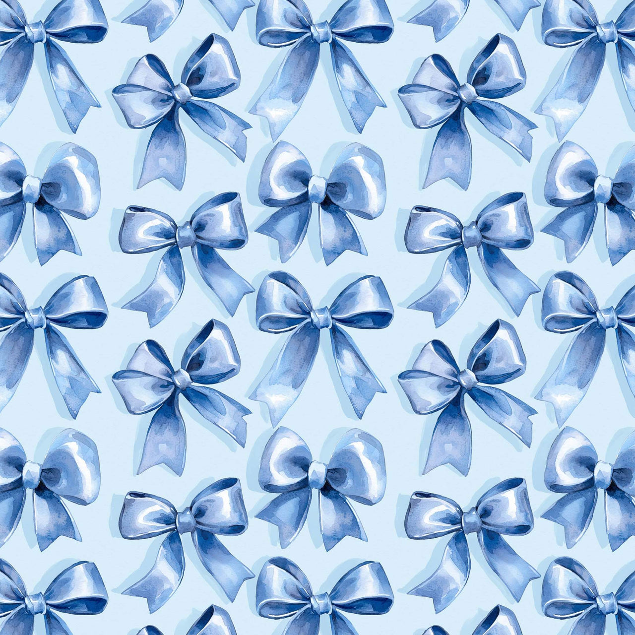 Blue Satin Bows Mini Bottle Wrap Set on Mini La Marca Prosecco