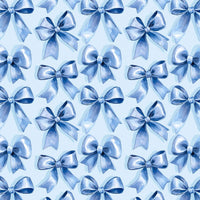 Thumbnail for Blue Satin Bows Mini Bottle Wrap Set on Mini La Marca Prosecco