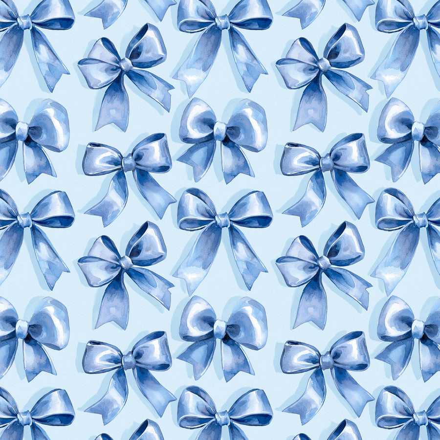 Beau Bottles Blue Satin Bows -MINI Prosecco Collection - Six Pack