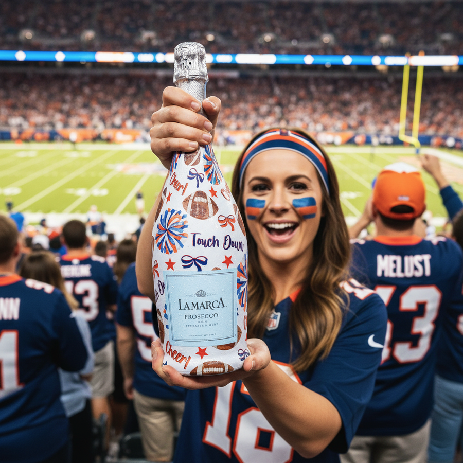 Beau Bottles Blue and Orange Game Day - Prosecco Collection