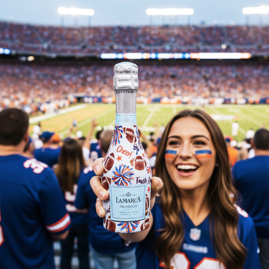 Beau Bottles Blue and Orange Game Day - MINI Prosecco Collection -Set of 6 (Wraps Only)