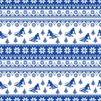 Thumbnail for Blue and White Knitted Ski Bottle Wrap on La Marca Prosecco