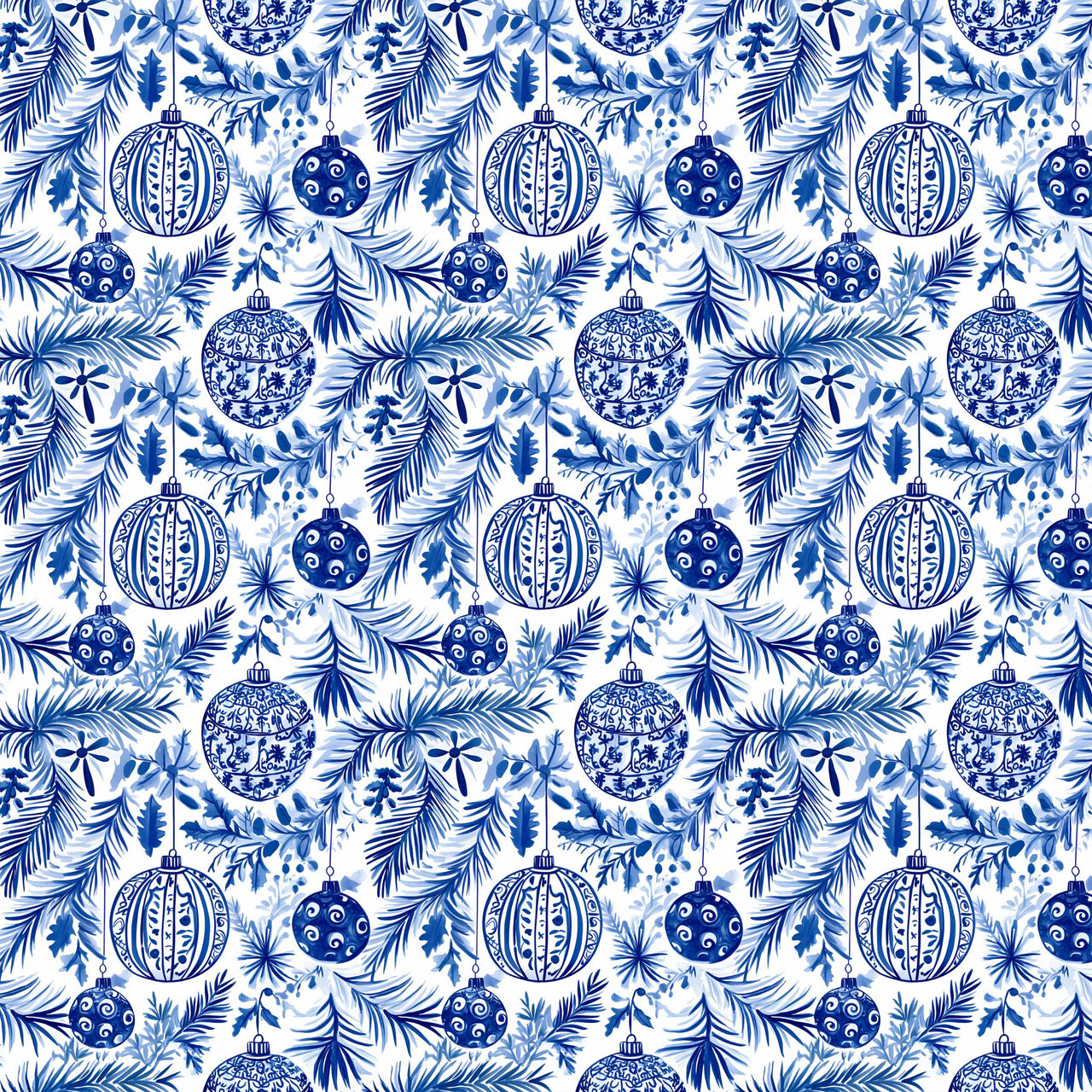 Limited Edition Blue & White Ornament Prosecco Bottle Wrap