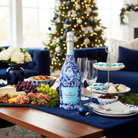 Thumbnail for Beau Bottles Blue and White Santa - Prosecco Collection