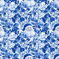 Thumbnail for Blue and White Santa Bottle Wrap on Champagne Bottle