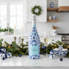 Beau Bottles Blue and White Snowman - Prosecco Collection