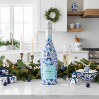 Thumbnail for Beau Bottles Blue and White Snowman - Prosecco Collection