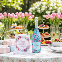 Thumbnail for Blushing Tulip Garden Bottle Wrap on La Marca Prosecco