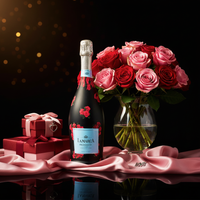 Thumbnail for Crimson Roses Bottle Wrap on La Marca Prosecco