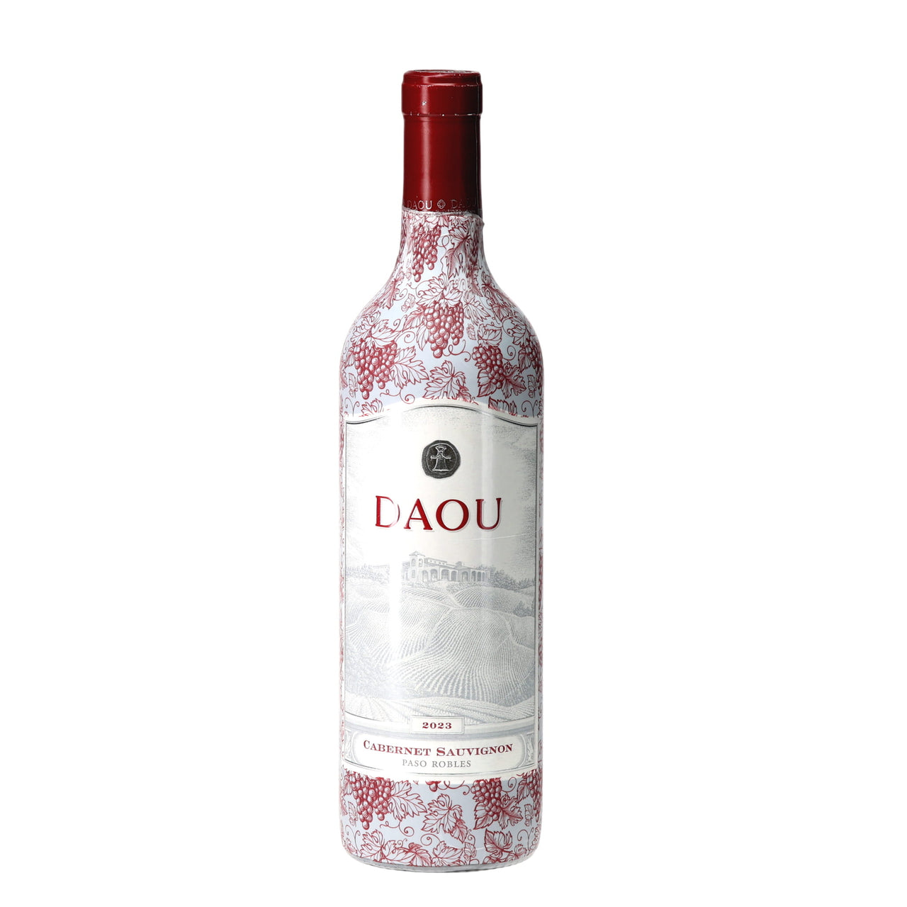 Limited Edition Grape Vine- DAOU Wine bottle wrap on a wine bottle