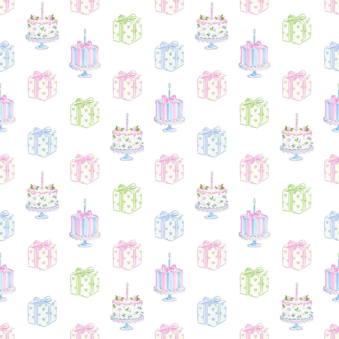 Pastel Birthday Cakes & Presents Mini Bottle Wrap Set on Mini La Marca Prosecco
