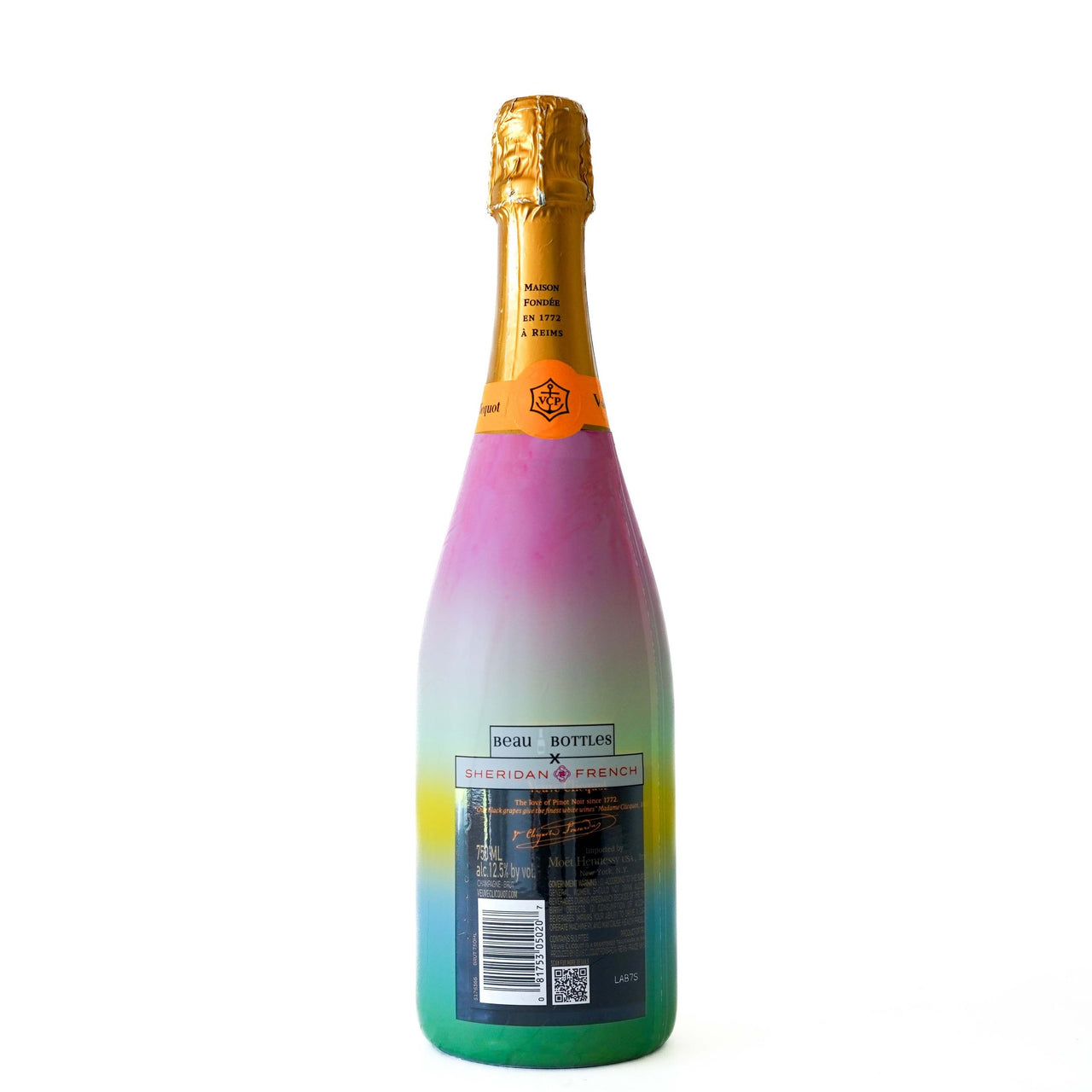 Sheridan French Collection - Bubblegum Ombre Bottle Wrap on Champagne Bottle