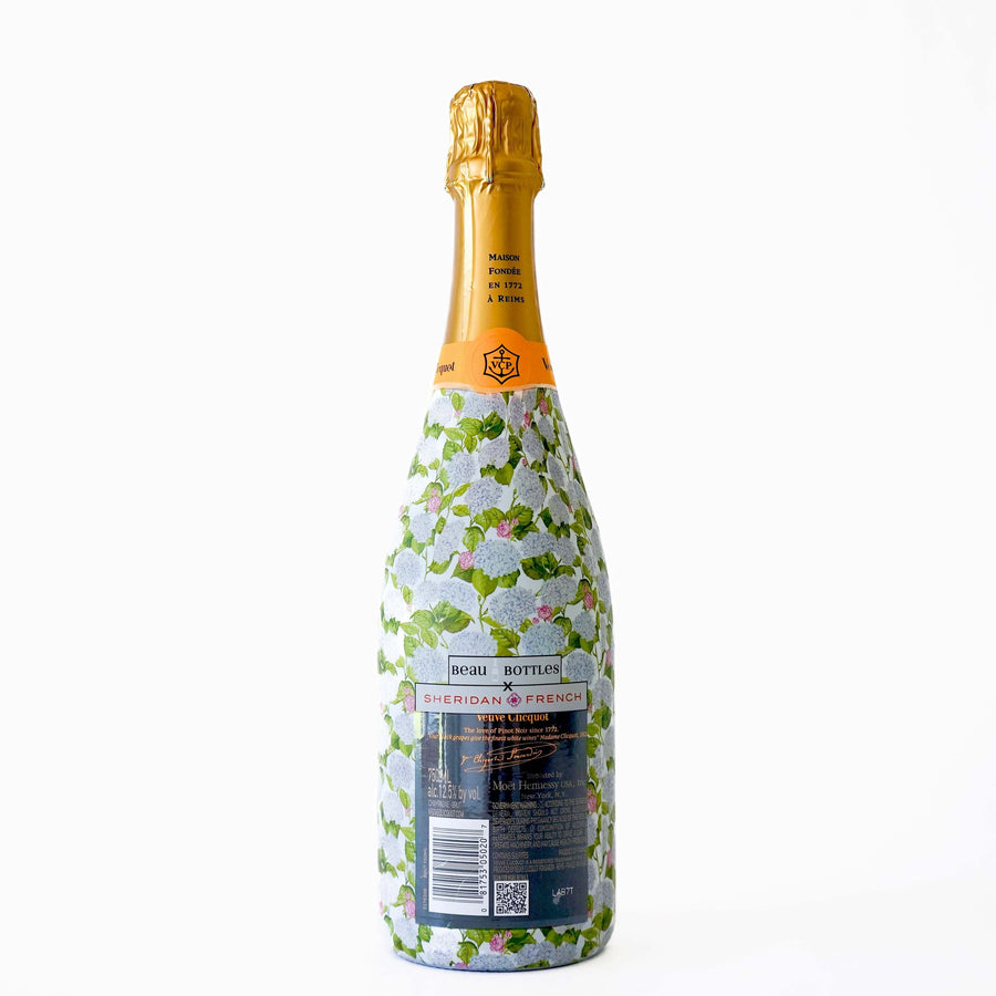 Sheridan French Collection - Classic Hydrangea Bottle Wrap on Champagne Bottle