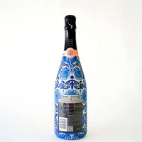 Thumbnail for Sheridan French Collection - Navy Jardin Bottle Wrap on Champagne Bottle