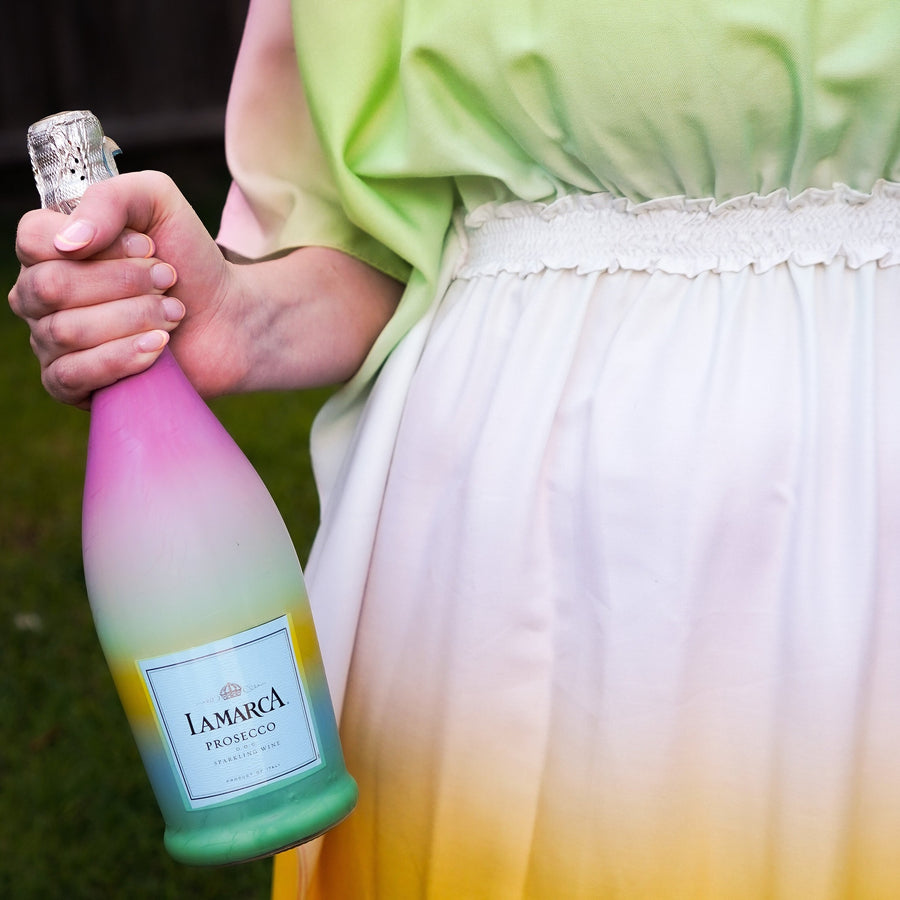 Sheridan French Collection - Bubblegum Ombre Bottle Wrap on La Marca Prosecco