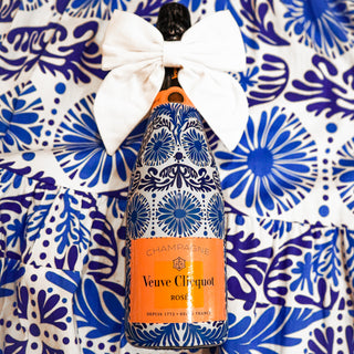 Beau Bottles x Sheridan French Collection - Navy Jardin - Made for Veuve
