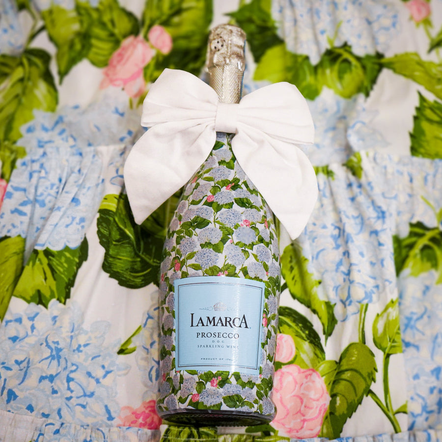 Sheridan French Collection - Classic Hydrangea Bottle Wrap on La Marca Prosecco