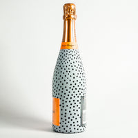 Thumbnail for Black and White Dots – Champagne Collection Bottle Wrap on Champagne Bottle