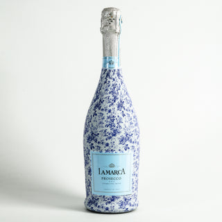 Beau Bottles Grandmillenial Blue Floral - Prosecco Collection