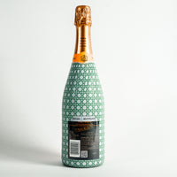 Thumbnail for Sage and White Cane – Champagne Collection Bottle Wrap on Champagne Bottle