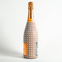 Thumbnail for Brown and White Cane – Champagne Collection Bottle Wrap on Champagne Bottle