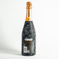 Thumbnail for Black and White Roses – Champagne Collection Bottle Wrap on Champagne Bottle