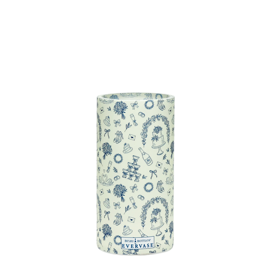 EVERVASE Wrap- Blue Wedding Toile — 360 view