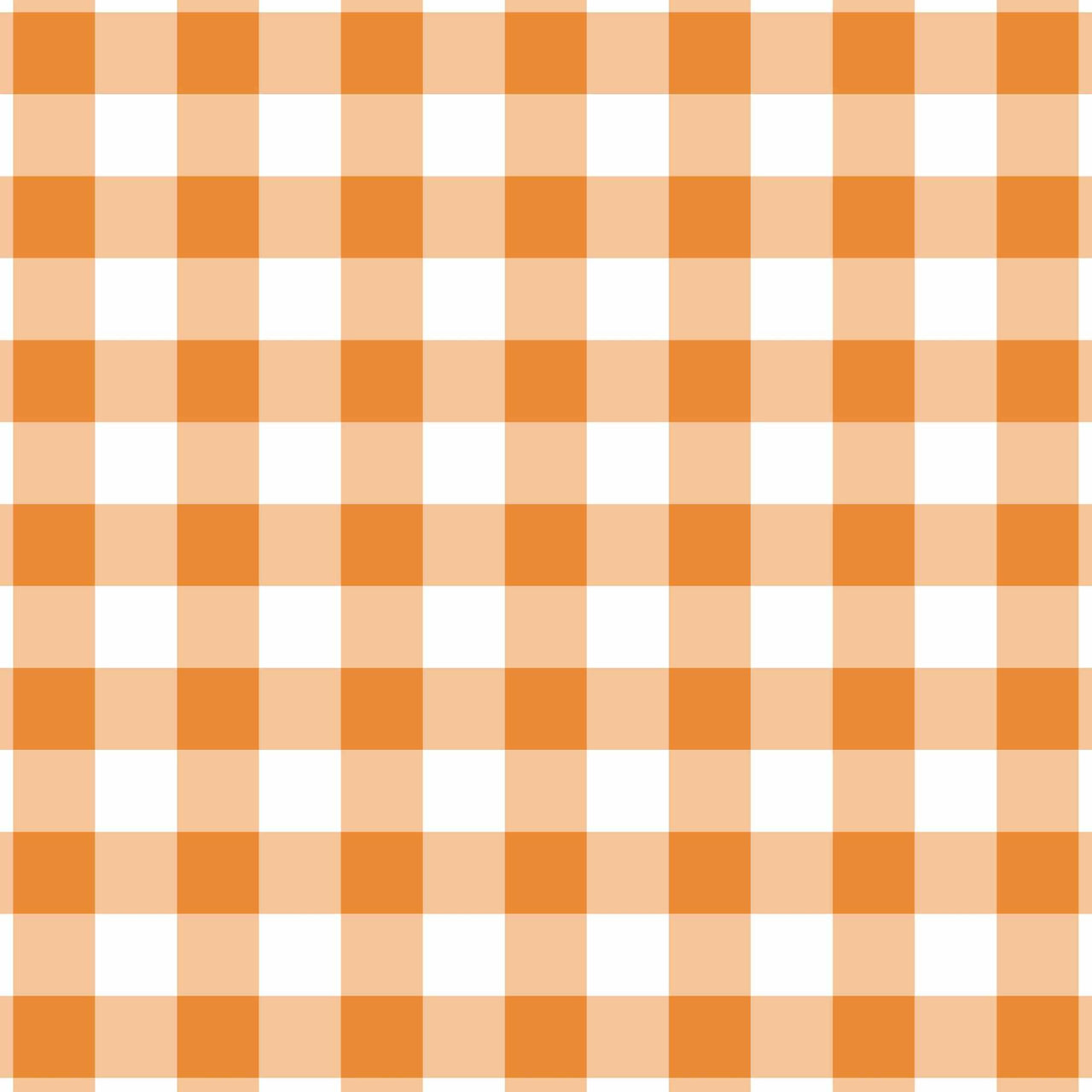 Orange and White Gingham – Champagne Collection Bottle Wrap on Champagne Bottle