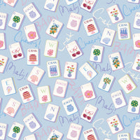 Thumbnail for Pastel Blue Mahjong Mini Bottle Wrap Set on Mini La Marca Prosecco