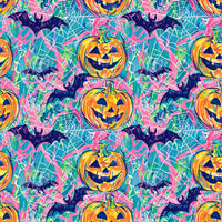 Thumbnail for Preppy Halloween Bats Bottle Wrap on Champagne Bottle