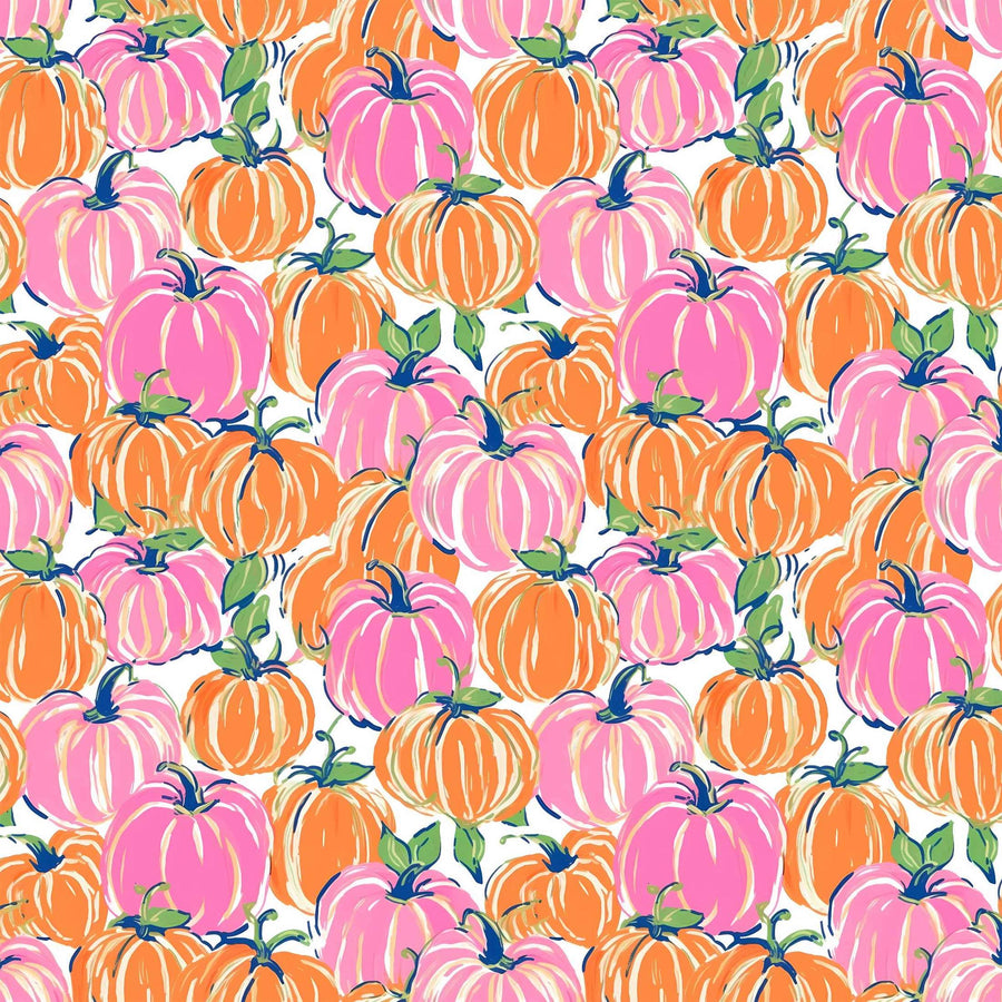 Pink and Orange Pumpkins Mini Bottle Wrap Set on Mini La Marca Prosecco