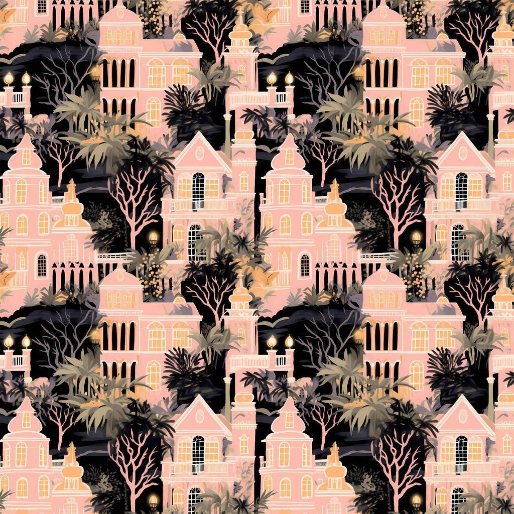 Preppy Halloween Haunted House Bottle Wrap on La Marca Prosecco