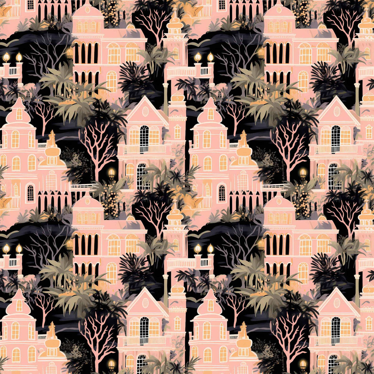 Preppy Halloween Haunted House Bottle Wrap on La Marca Prosecco