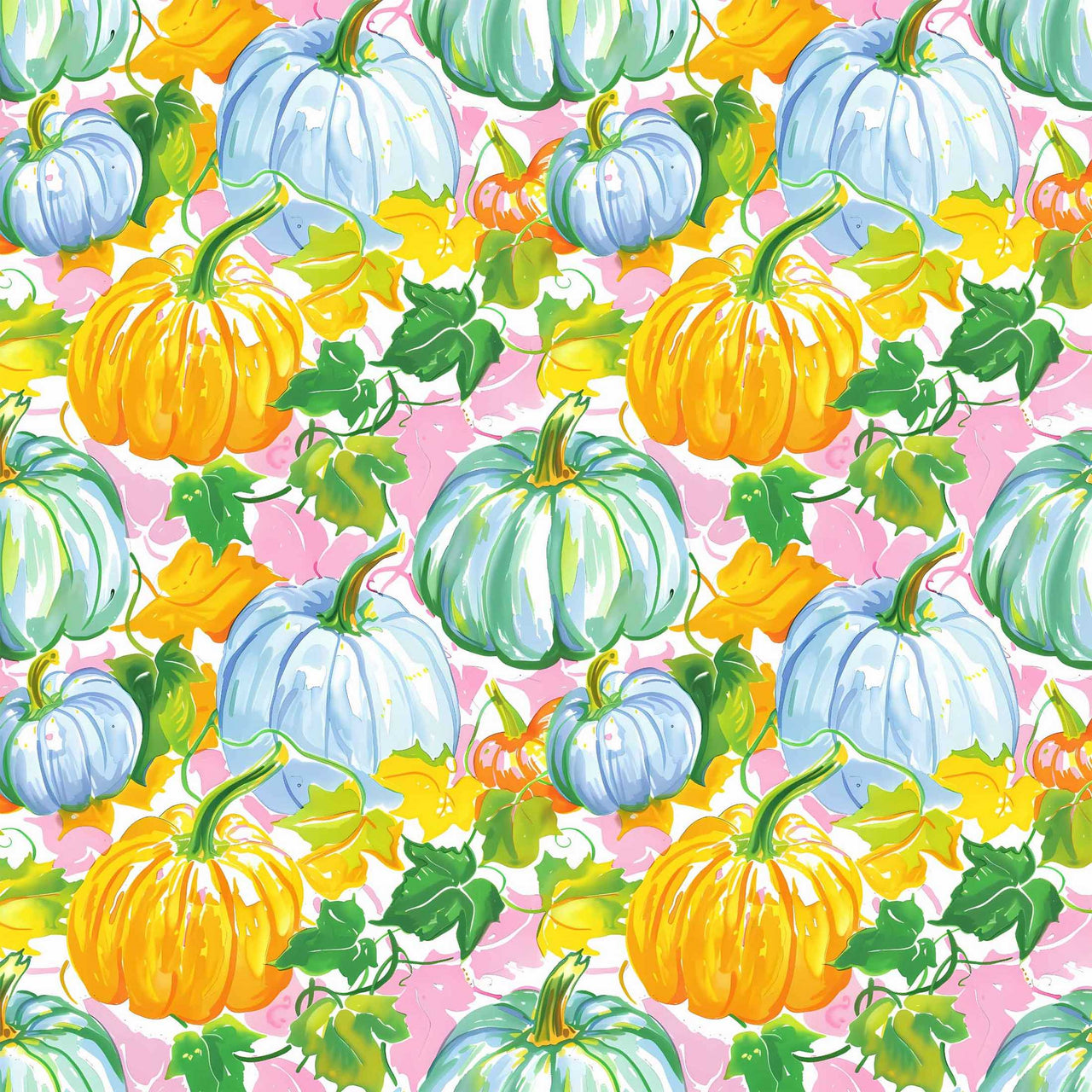 Orange and Blue Pumpkins Bottle Wrap on Champagne Bottle