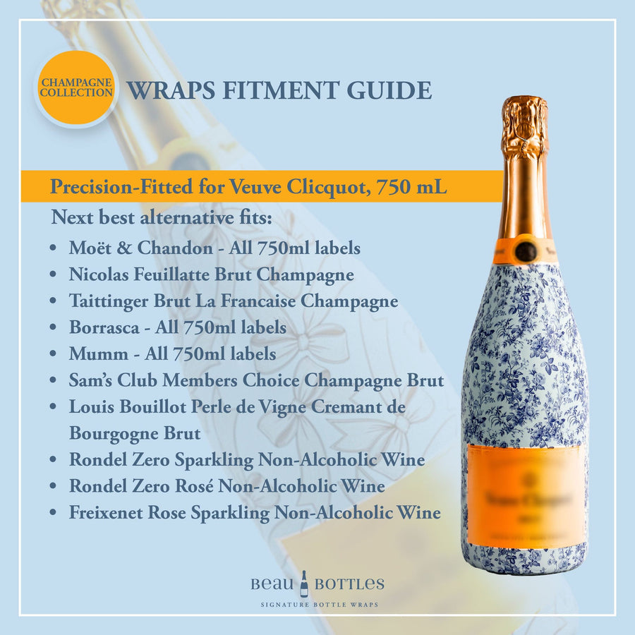 Colorful Western Hats Bottle Wrap on Champagne Bottle
