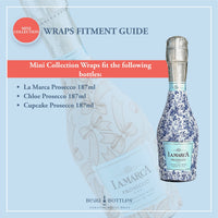 Thumbnail for Midnight Butterfly Garden Mini Bottle Wrap Set on Mini La Marca Prosecco