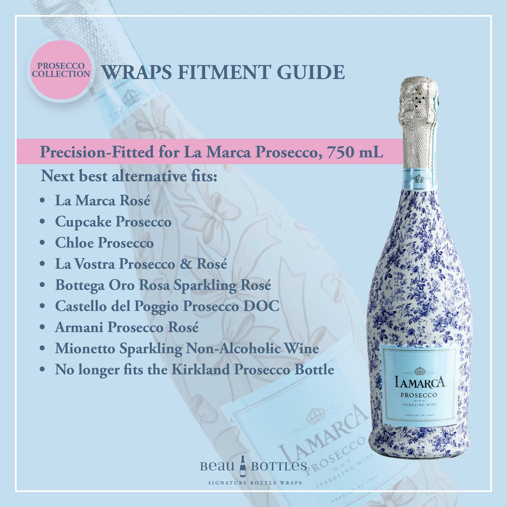 Beau Bottles Grandmillennial Pink Floral - Prosecco Collection