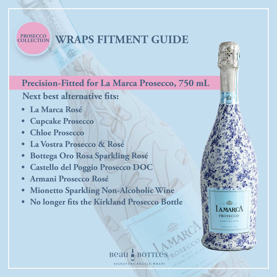 Beau Bottles Blue and White Yacht Club - Prosecco Collection