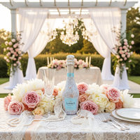 Thumbnail for Floral Bridal Bliss Mini Bottle Wrap Set on Mini La Marca Prosecco