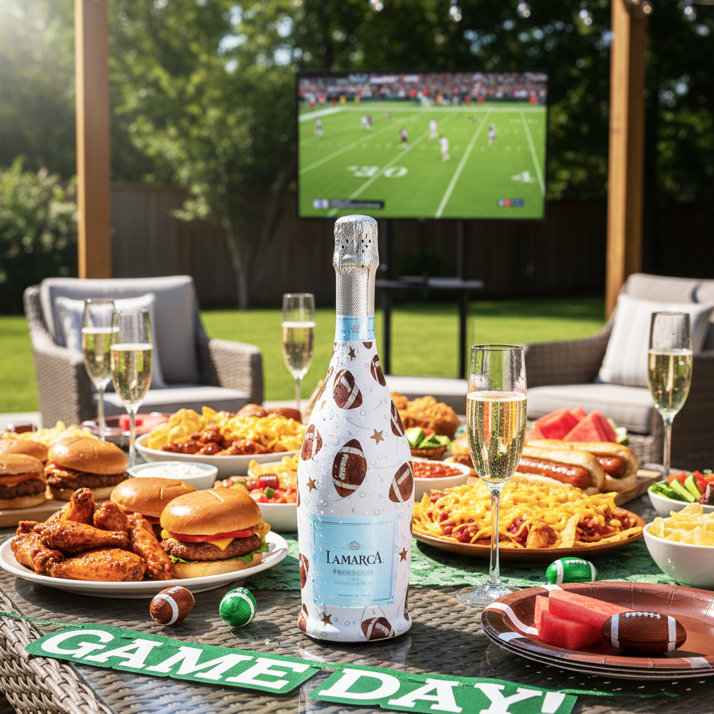 Football Prosecco Bottle Wrap