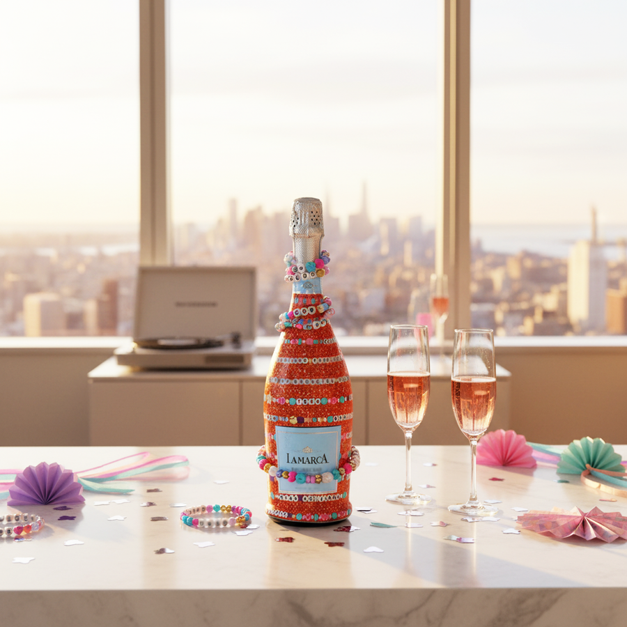 Friendship Bracelets Bottle Wrap on La Marca Prosecco