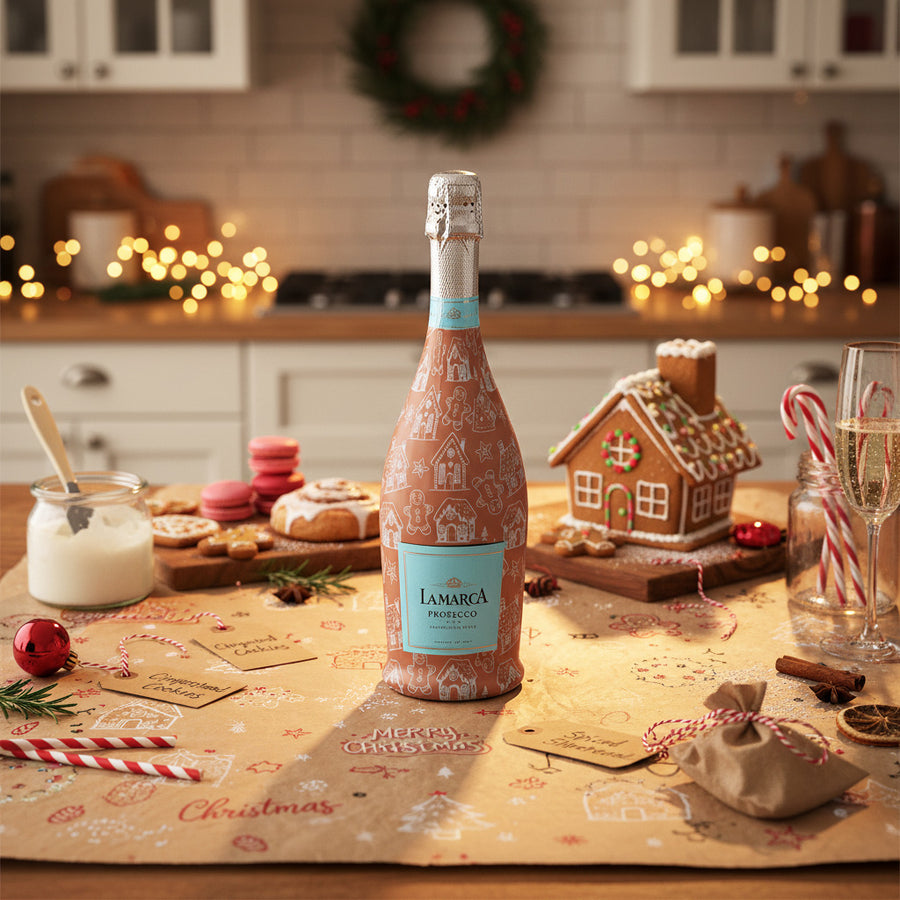 Beau Bottles Gingerbread Village - Prosecco Collection