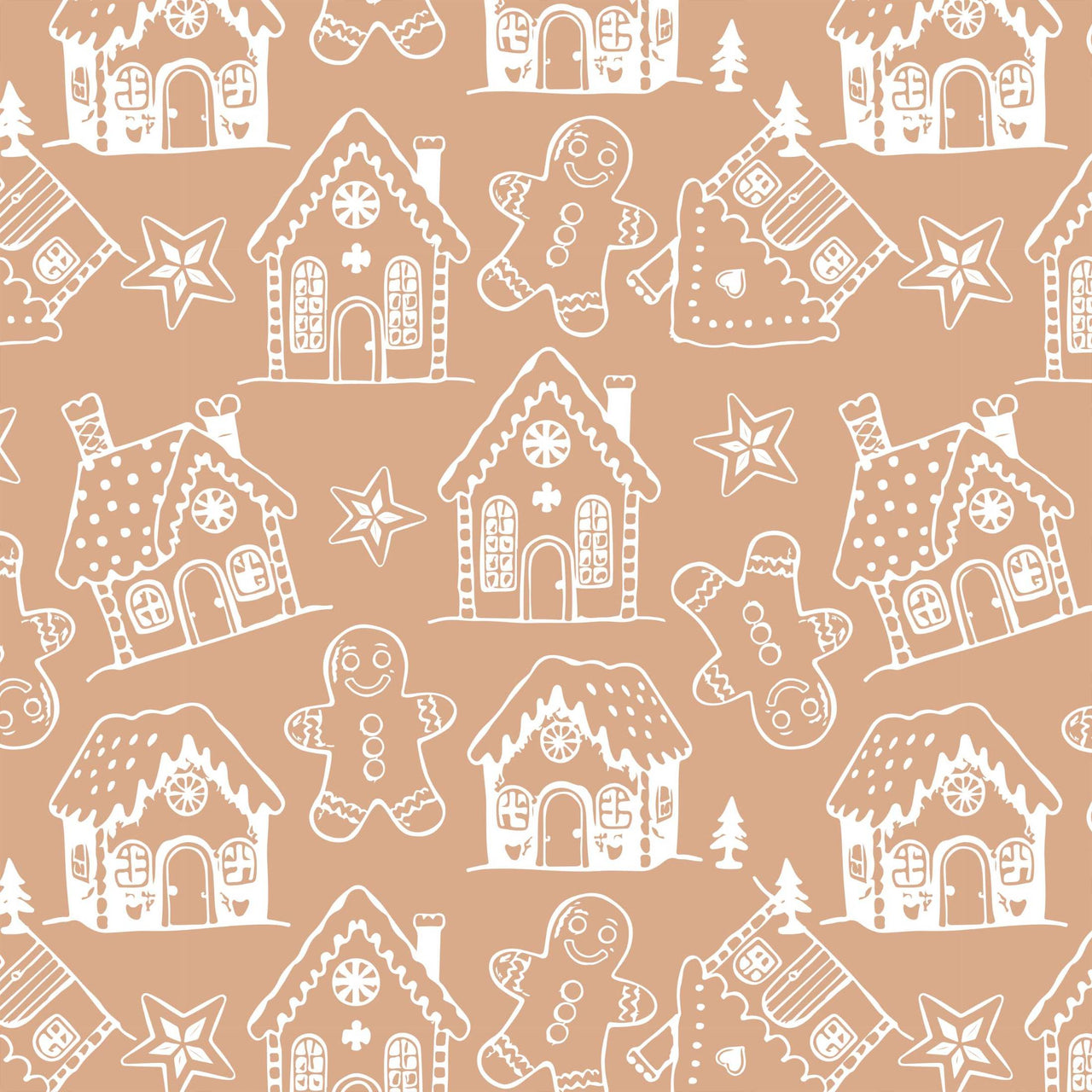 Gingerbread Village Bottle Wrap on Champagne Bottle