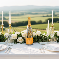 Thumbnail for Clear Golden Botanical Bottle Wrap on Champagne Bottle