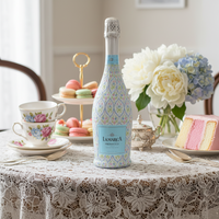 Thumbnail for Beau Bottles Wrap Grandmillienial Floral Medallion - Prosecco Collection