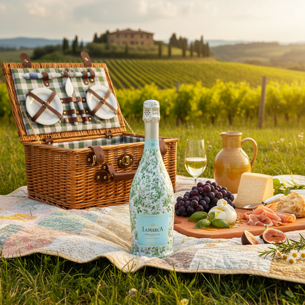 Beau Bottles Grandmillennial Green Floral - Prosecco Collection