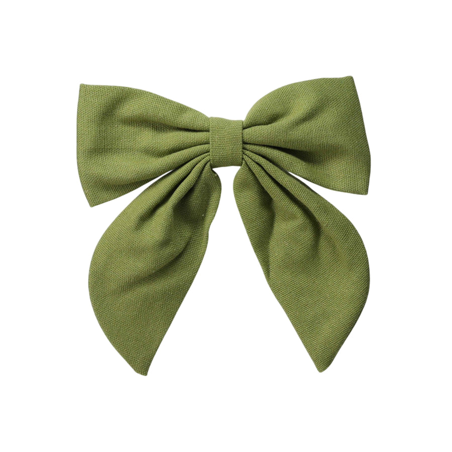 Beau Bottles Green Linen Bottle Bow