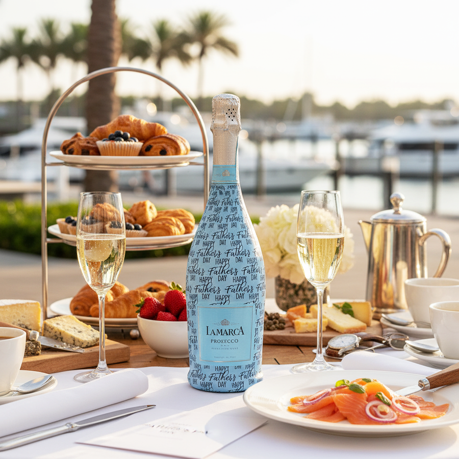Happy Fathers Day Bottle Wrap on La Marca Prosecco